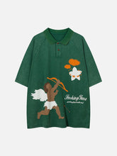 T-shirt à imprimé Cupidon et éléments en forme de cœur